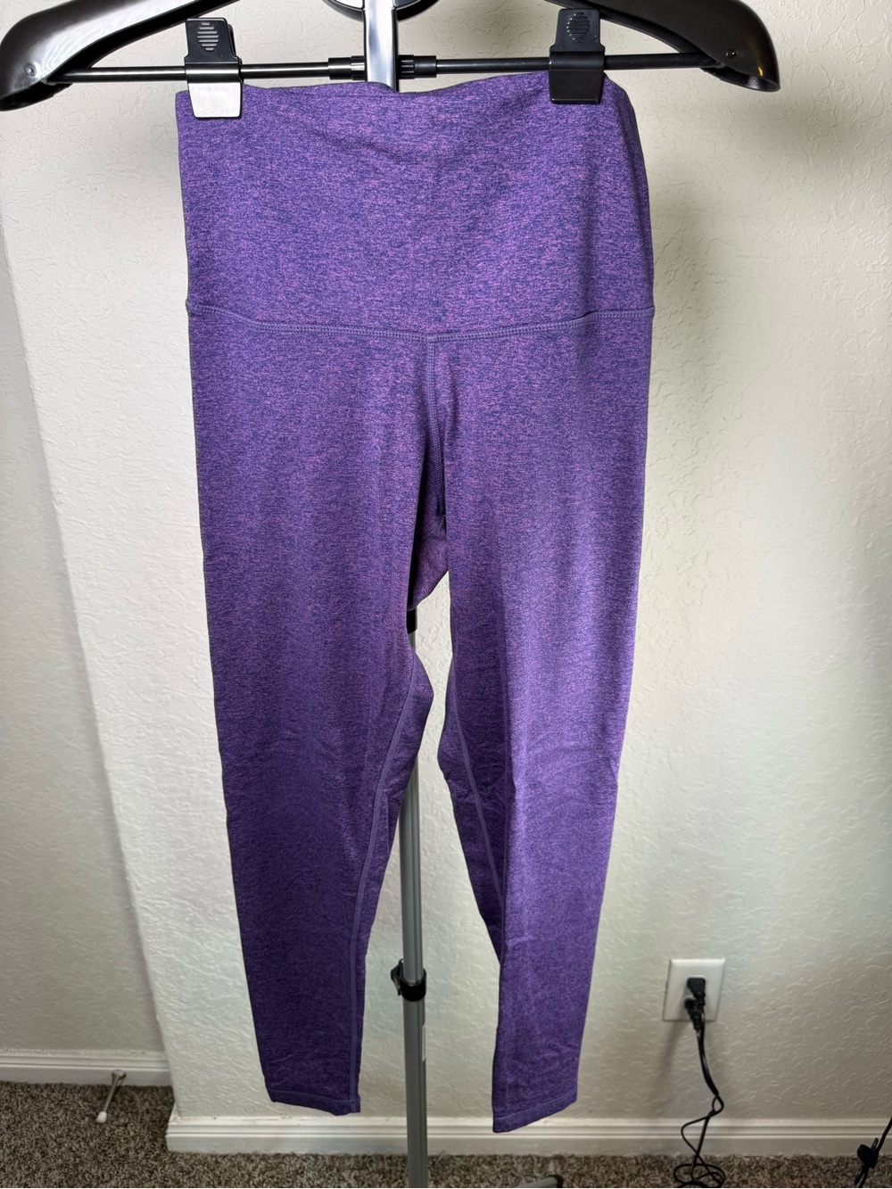 DYI Purple Heathered High Rise Compression Leggings Women’s Large